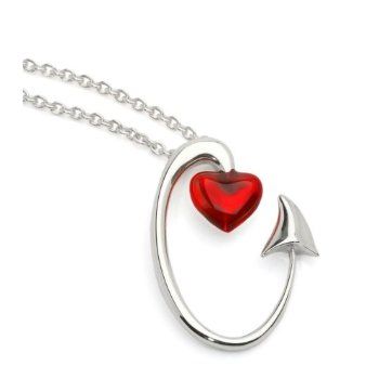 Sterling Silver 'Adore' Heart & Devil's Tail Pendant by Rubie Rae - New Age Shops Royston
