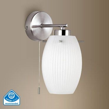 Purelighting Satin Chrome Wall Light - Lighting Shops Birmingham