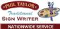 Traditional Signwriting in LEAMINGTON SPA - Phil Taylor Sign Writer