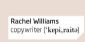 Proofreaders in WOKING - Rachel Williams