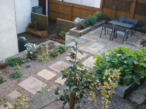 natural stone patio at Coalpit Heath - Gardeners Bristol