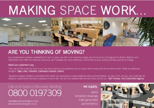 Business Designs flyer (back) - Website Graphics Designers Bristol
