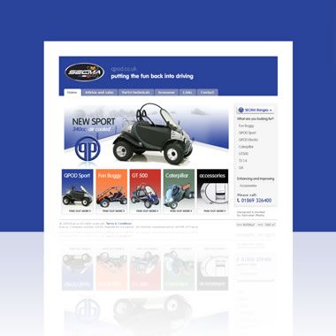 Secma Vehicules wesbite / Design and build - Website Graphics Designers Bristol
