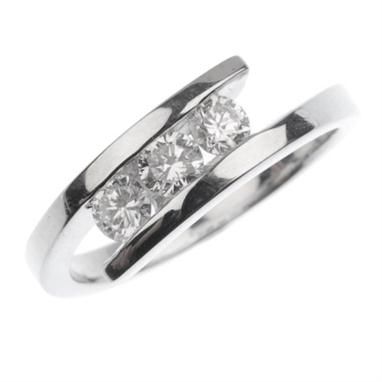 3 stone diamond engagement rings uk