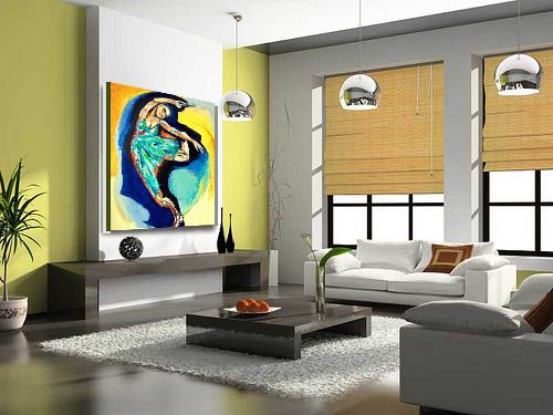 Dancer in turquoise dress. - Artists Hove