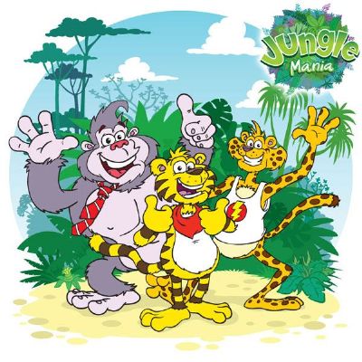 Junglemania Character Design, Group shot. - Cartoonists Hastings