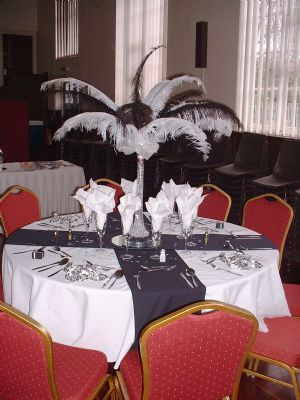 Fantasy Feather Illuminated Table Centre - Available in various colours and sizes. - Party Balloon Providers Birmingham