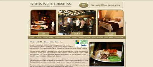 Sibton White Horse Inn/Bed and Breakfast Website - Website Design Companies Hartlepool