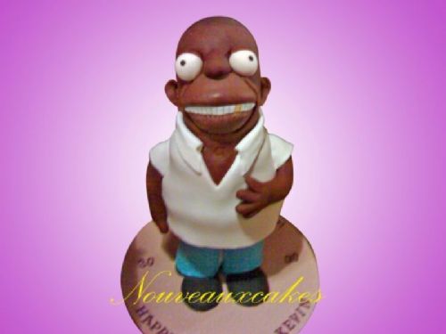 Black Homer Simpson Cake - Cake Designers Bromley