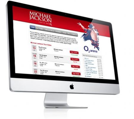 Michael Jackson - This is It - Ticket Sales website - Website Design Companies Camberley