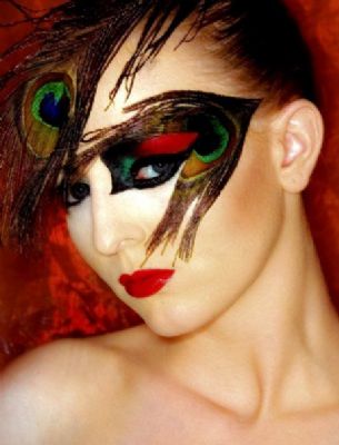 Fashion makeup impaired from peacock. - Make Up Artists Scunthorpe