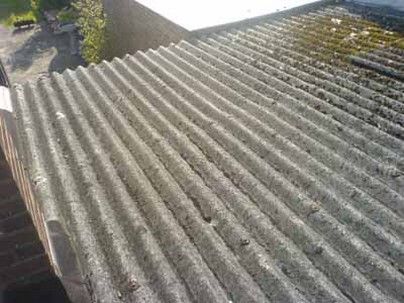 Asbestos roof sheet.
