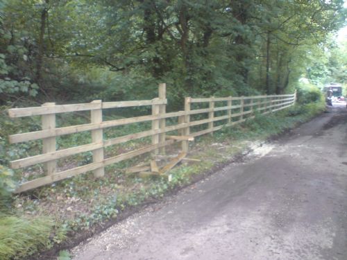 Example of post and rail job. - Mobile Sawmills Carmarthen