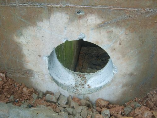 The 500mm hole completed. - Drilling Companies Belfast