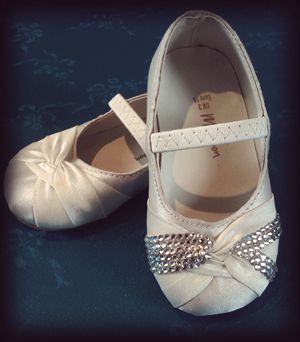 Baby bridesmaid shoes - before and after - Fashion Accessories Companies Rugby