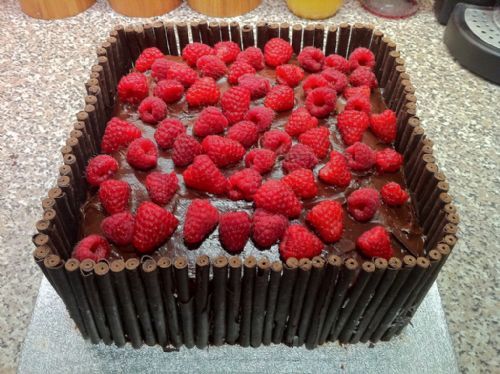 Double chocolate and raspberry cake - Occasion Cake Makers Chessington