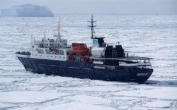 An expedition cruise vessel in Antarctica - Tour Operators Brecon