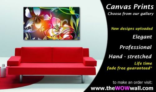 the WOW wall, Canvas prints for your interior home walls