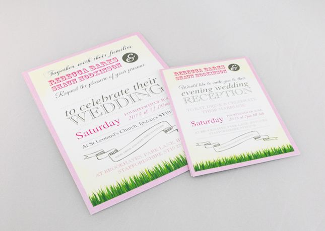 Bespoke wedding invitations stoke