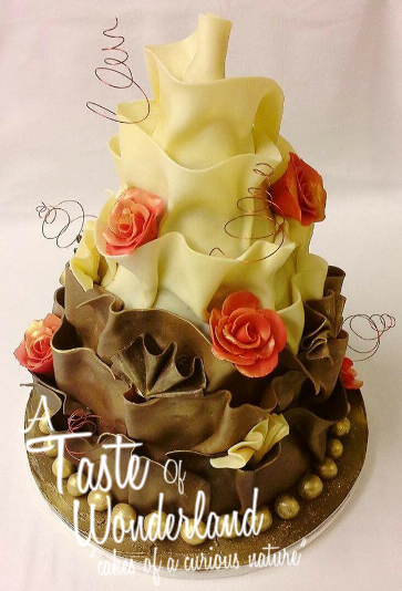 Chocolate wedding cakes swansea