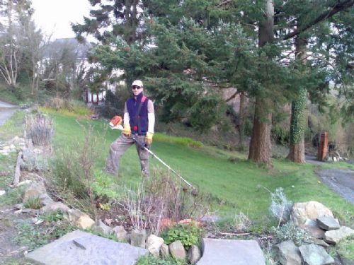 This is jeff and his well loved companion.  - Home and Garden Maintenance Companies Cardiff