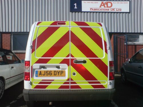 More chevrons this time prismatic reflective (same as the ambulance service). - Sign Makers Rochdale