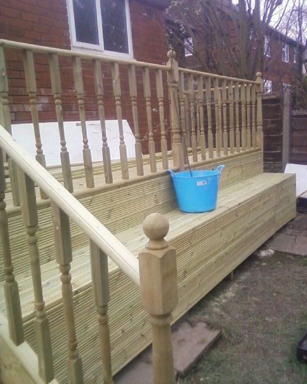 Built up seating area