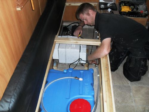 Lpg installation in luxury motor home/horse box.