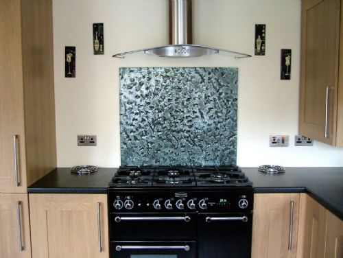 Backpainted Textured Glass Splashback Backpainted Textured Glass Splashback