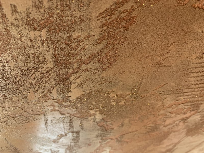 Elegant textured Venetian plaster wall finish.
