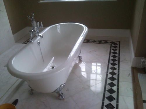 Marble floor.