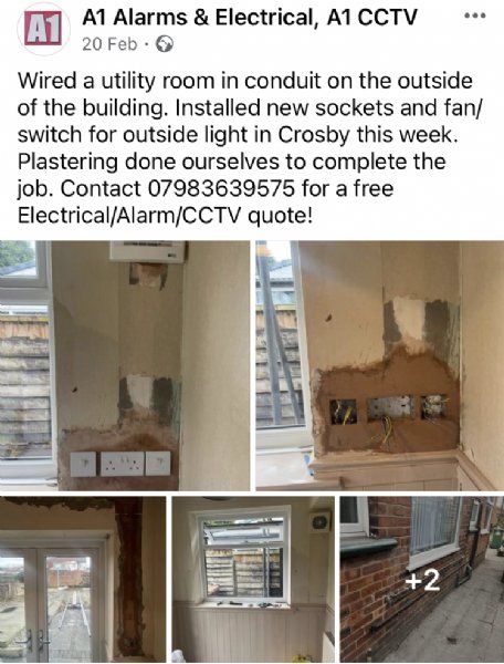Recent domestic electric work.