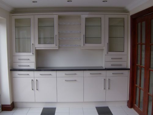 Kitchen fittings with tiling and lightings