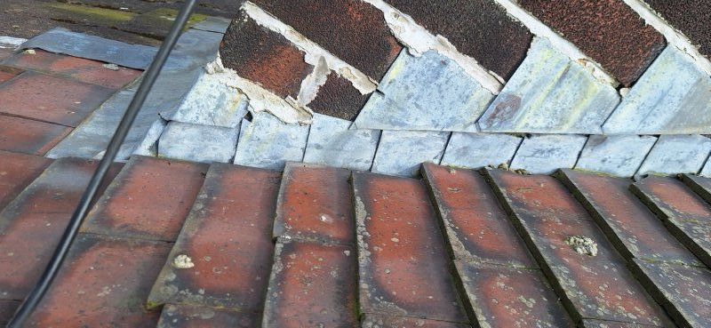 Poorly Installed Lead where Soakers are Short From Step Flashing.