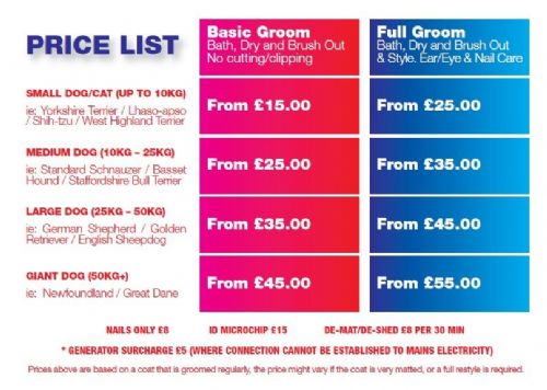 grooming price list grooming price list grooming price list grooming price list