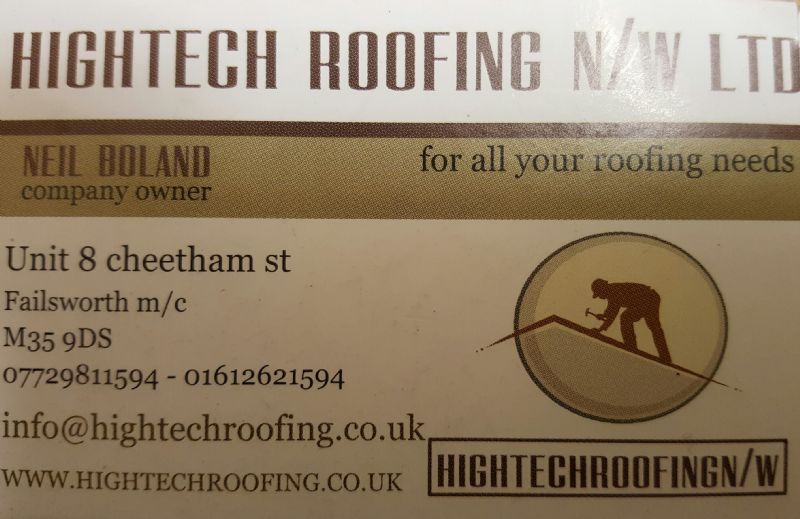 Hightech Roofing Nw Limited Manchester 22 Reviews Roofer - Freeindex