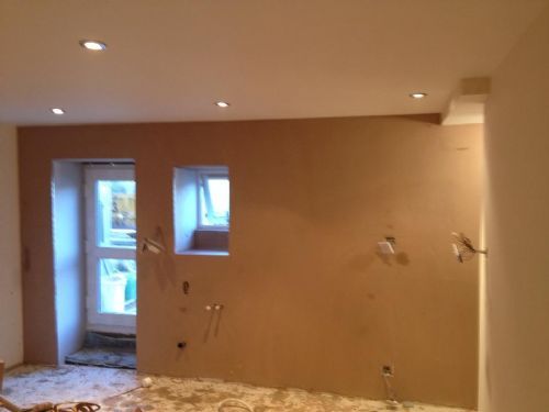 skimming basement wall