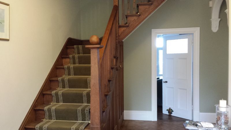 Three story Hall stairs and landing