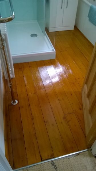 Recent floor board restraining/ varnishing restoration project