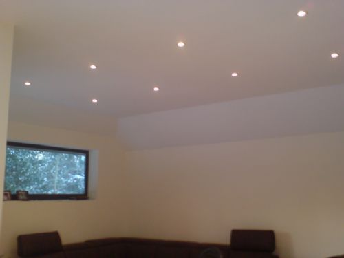Interior light conversion to downlights in St Albans.