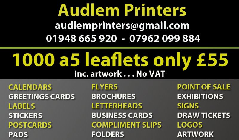 Audlem Printers, Whitchurch | Design and Print Service Provider - FreeIndex