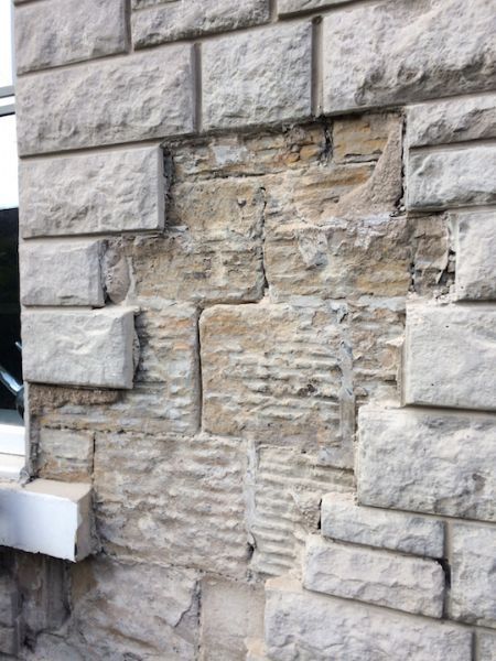Removing Stone Cladding from a Leeds House