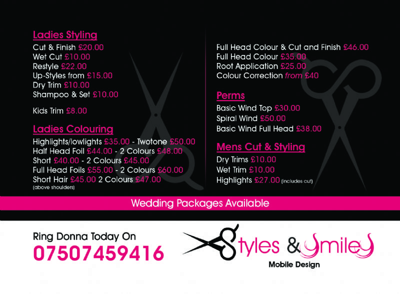 Styles and Smiles Mobile Hair Dresser, Holmfirth | 99 reviews | Mobile