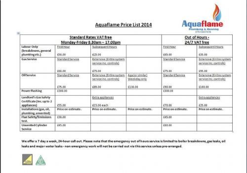 Aquaflame plumbing and heating, March  Central Heating 