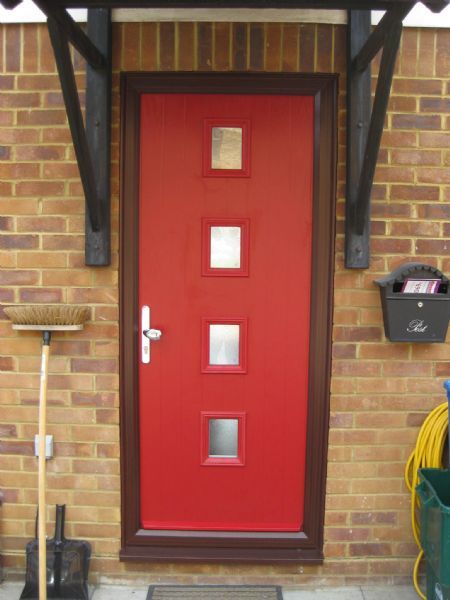 Stunning Composite Front Doors Red Contemporary - Best Image Home ... Stunning Composite Front Doors Red Contemporary - Best Image Home ...