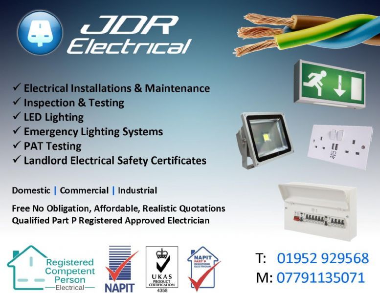 JDR Electrical, Telford Electrician FreeIndex