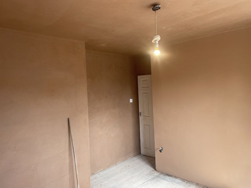 Plastering.