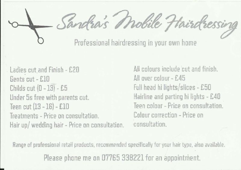 Sandra's Mobile Hairdressing, Dartford | Mobile Hairdresser - FreeIndex