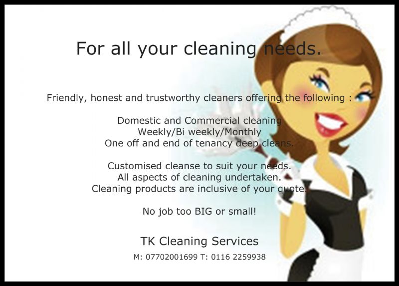 TK Cleaning Services, Leicester 9 reviews Home Cleaner FreeIndex