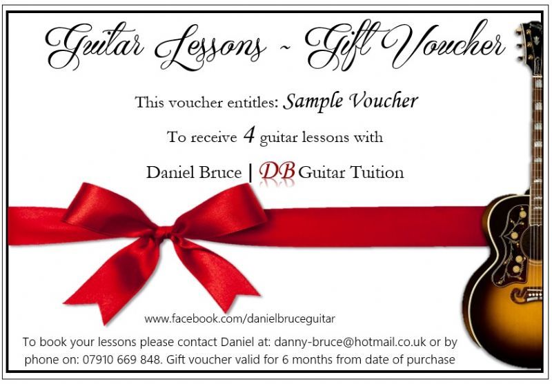guitar lessons gift certificate template
